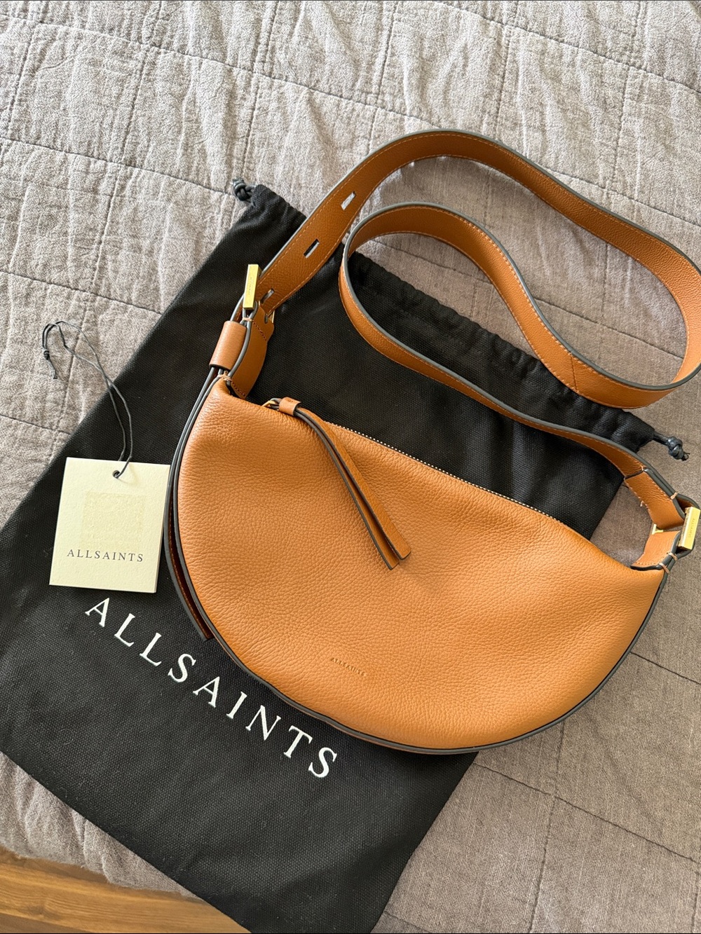 AllSaint Half Moon crossbody